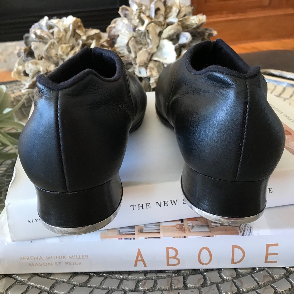 BLOCH BLACK SLIP ON LEATHER TAP SHOES - Picture 6 of 13